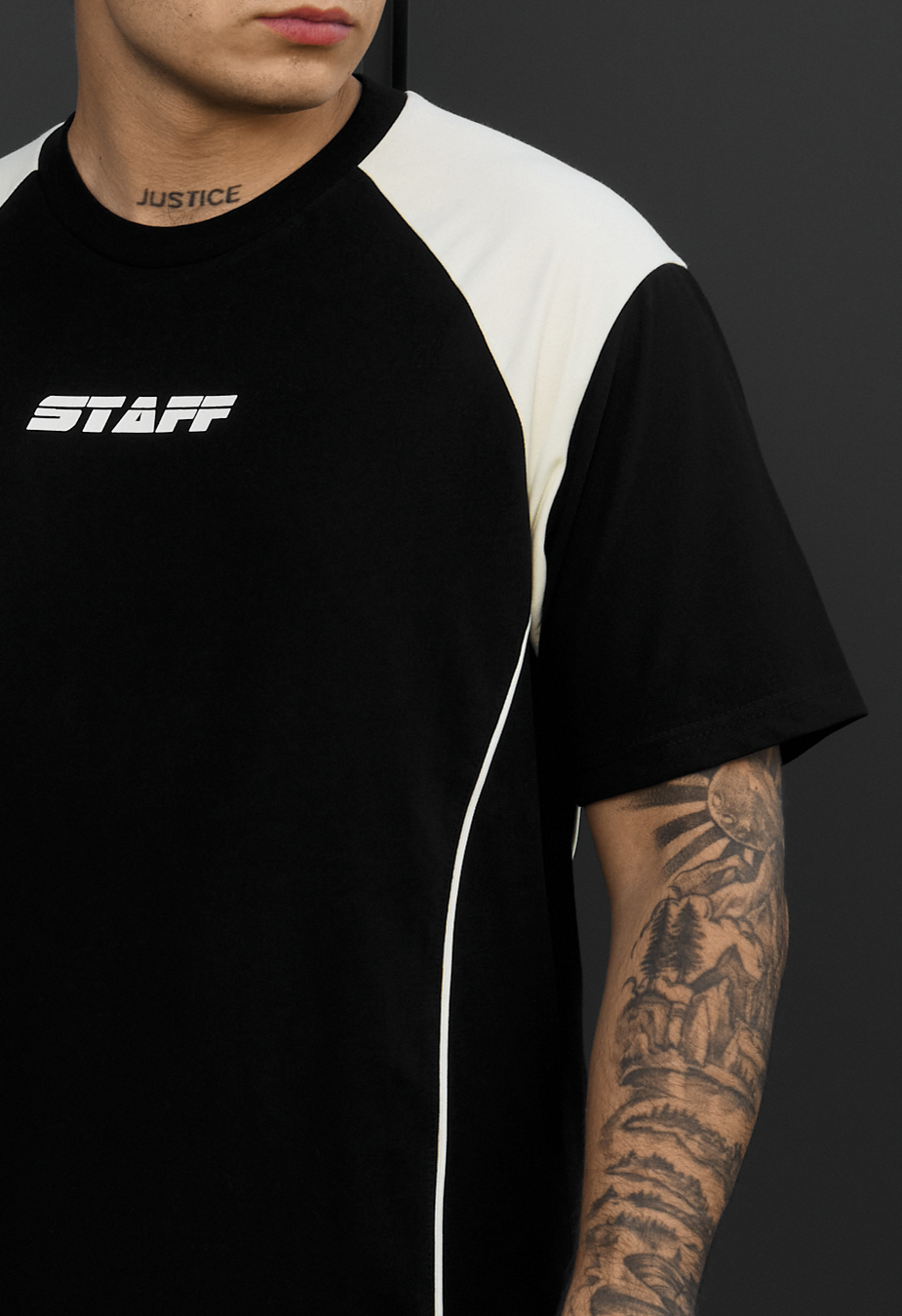 Koszulka Staff black & white logo reglan