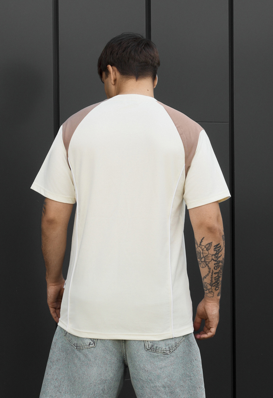 Koszulka Staff milk & light brown logo reglan