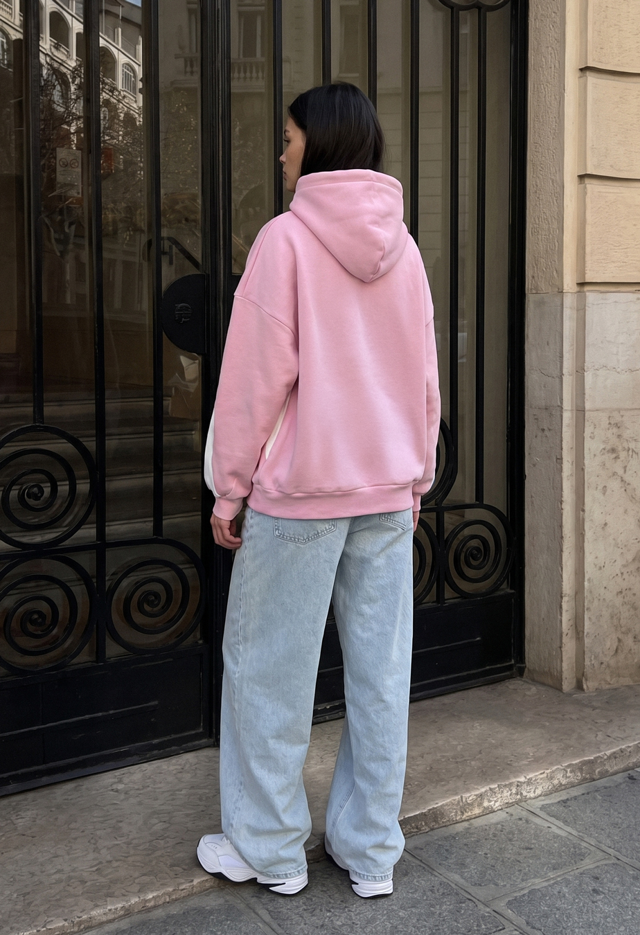 Bluza Staff fil pink oversize fleece