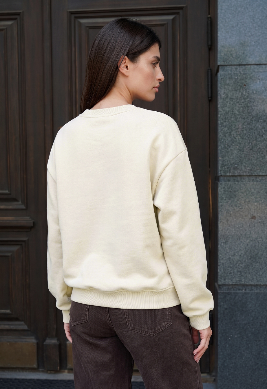 Bluza Staff lay milk logo oversize fleece