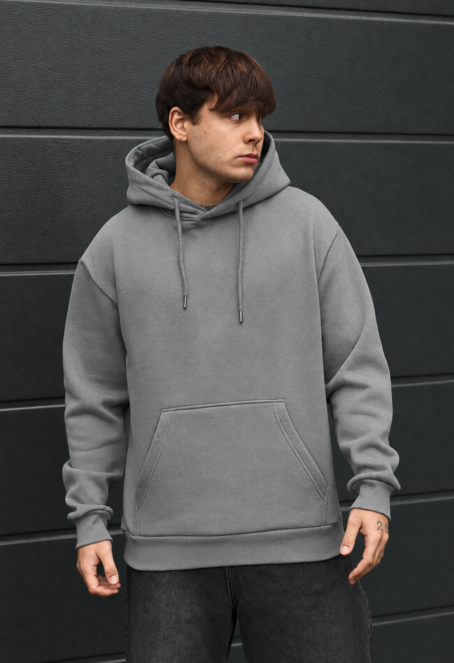 Bluza Staff blessed gray oversize fleece