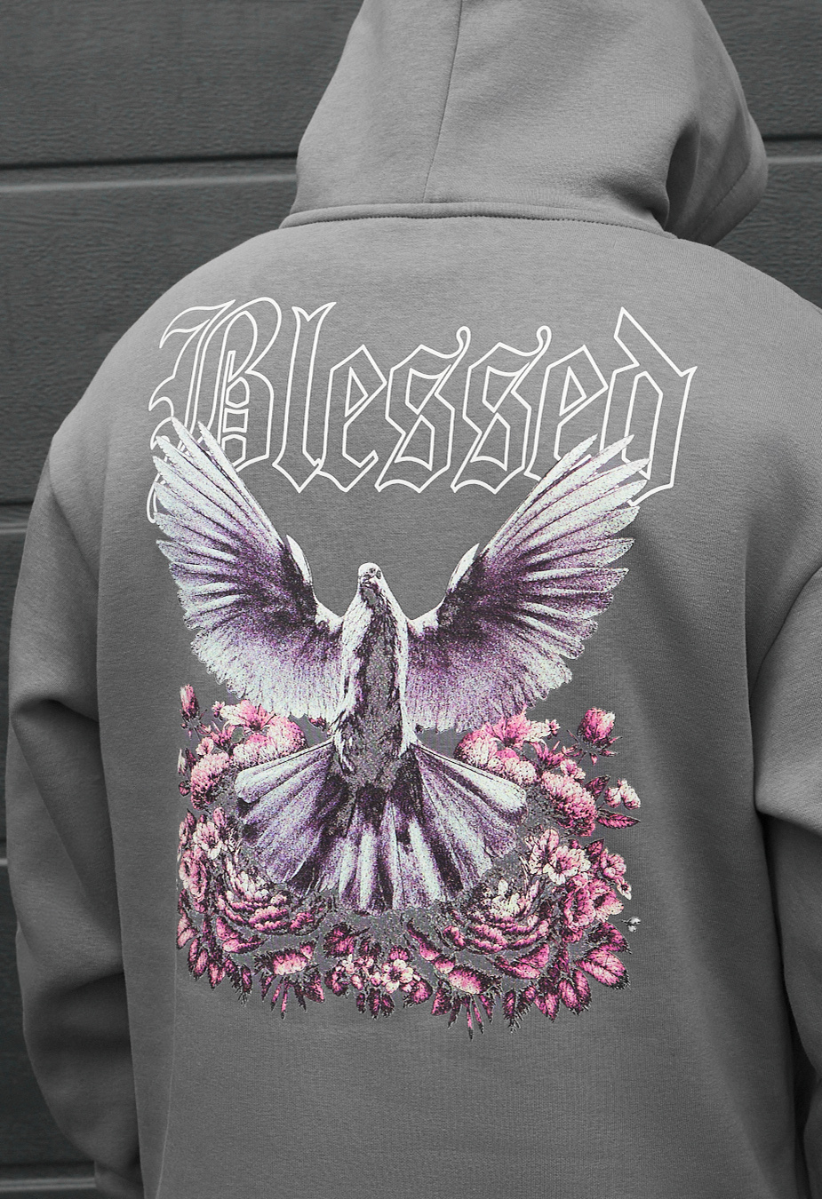 Bluza Staff blessed gray oversize fleece