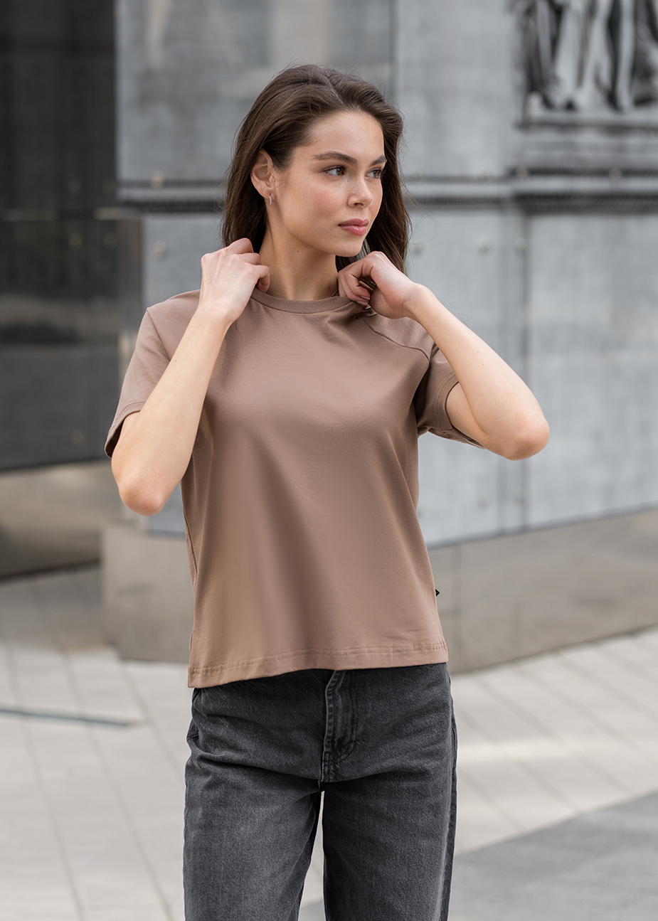 Damska koszulka Staff brown reglan