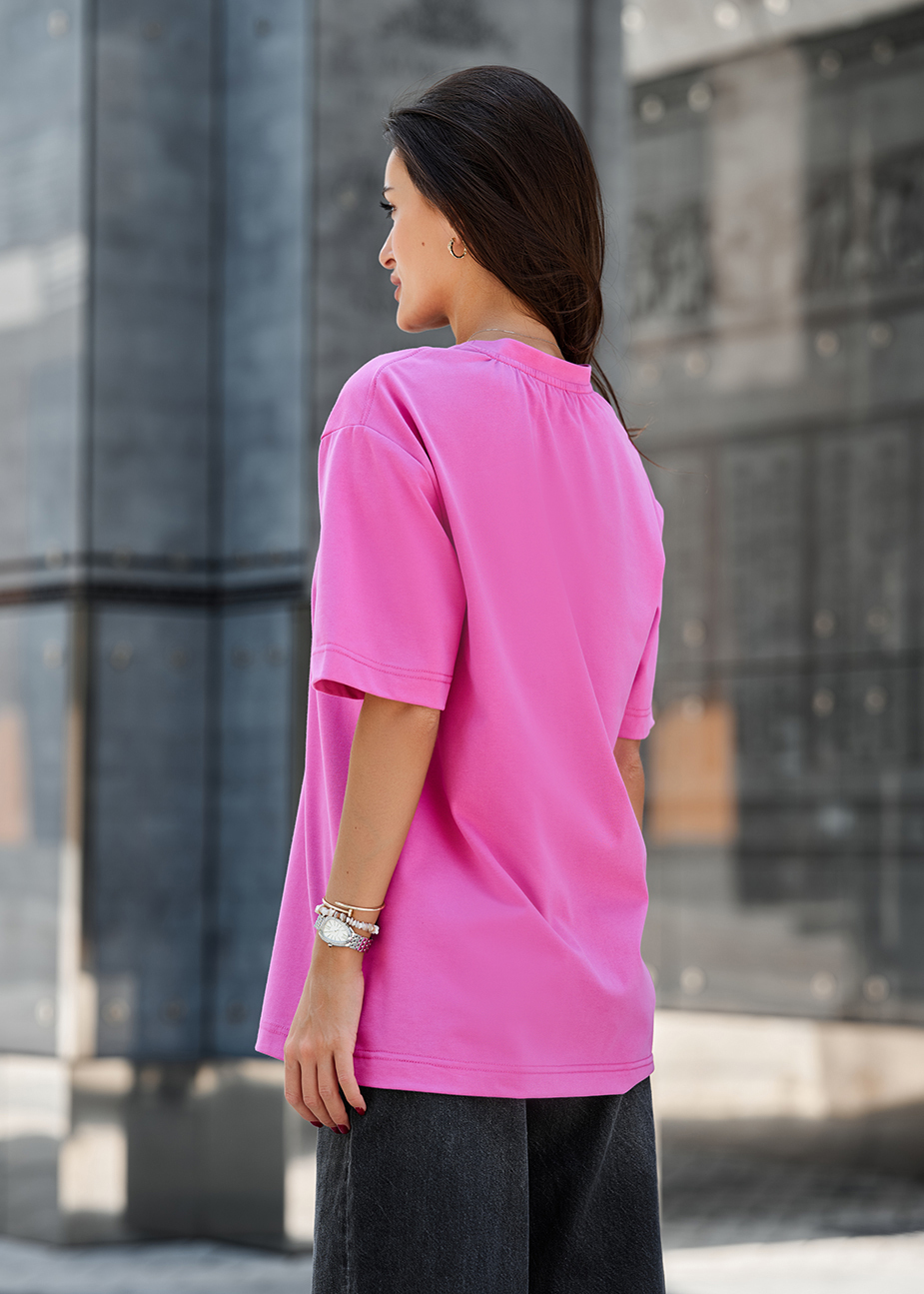 Damska koszulka Staff li pink oversize