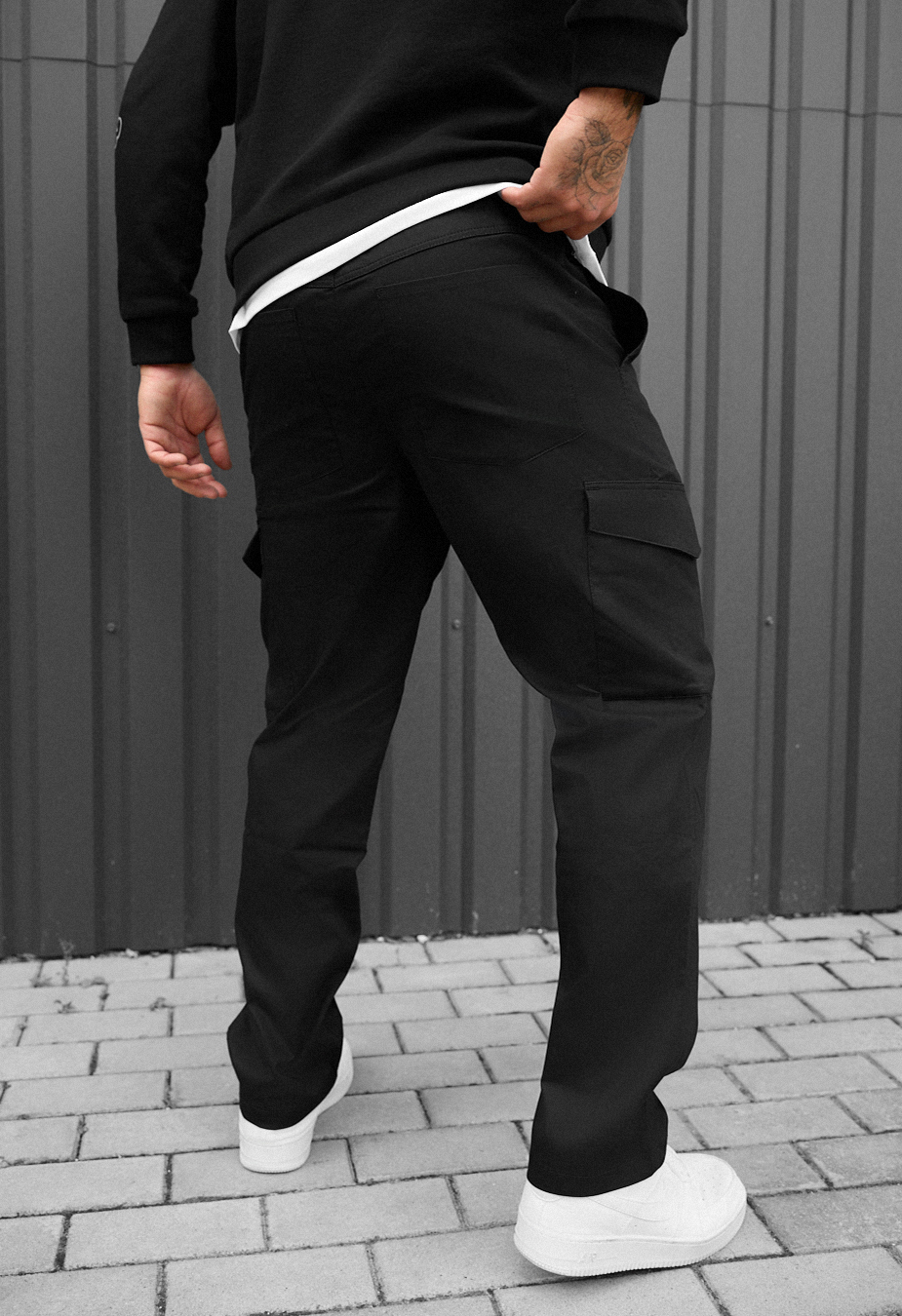 Spodnie Staff cargo kas black