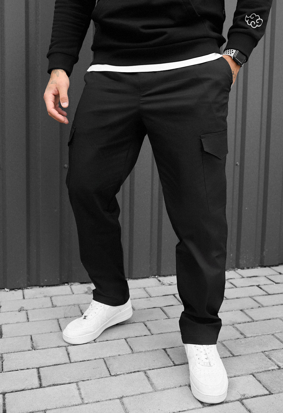 Spodnie Staff cargo kas black