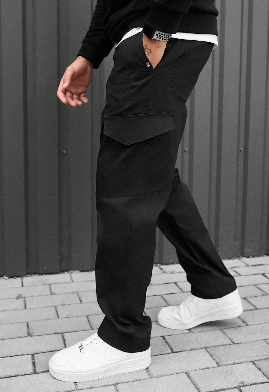 Spodnie Staff cargo kas black