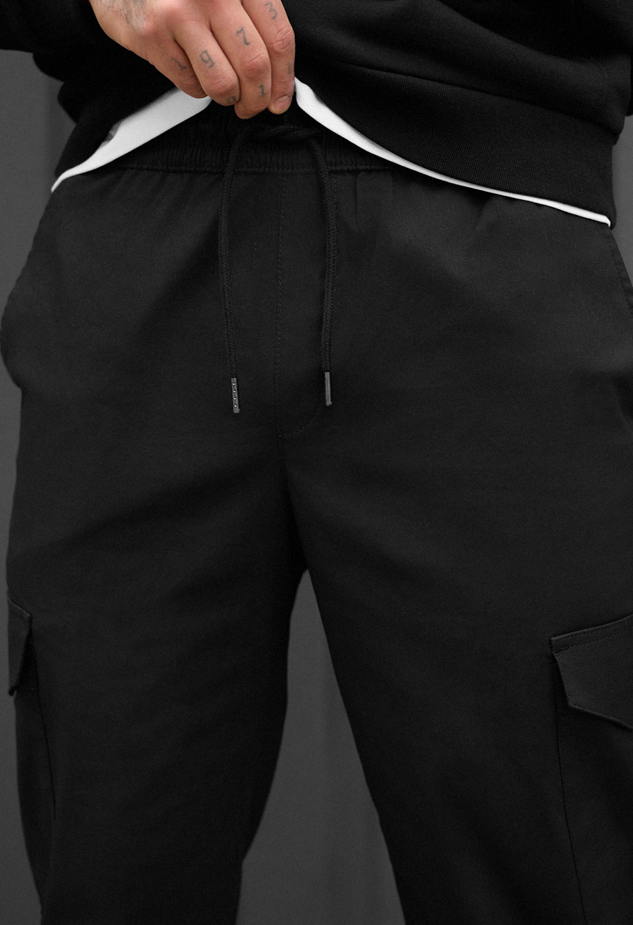 Spodnie Staff cargo kas black
