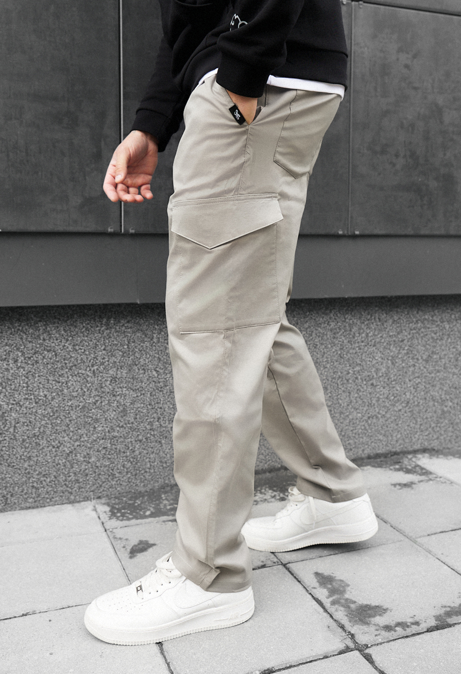 Spodnie Staff cargo kas light gray