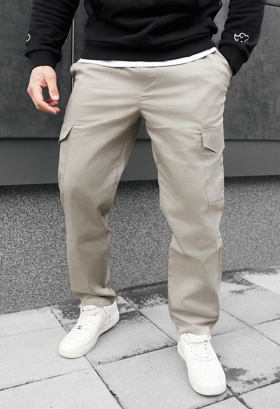 Spodnie Staff cargo kas light gray