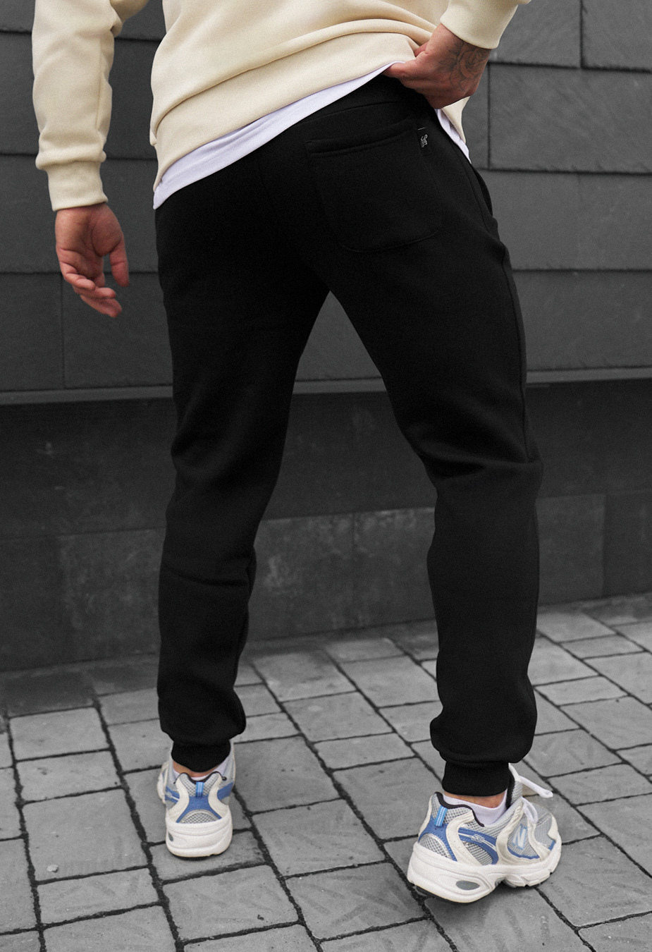 Spodnie sportowe Staff ho black logo fleece