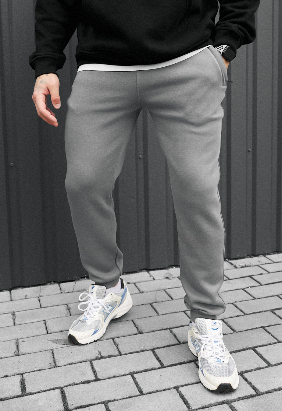 Spodnie sportowe Staff ho gray fleece