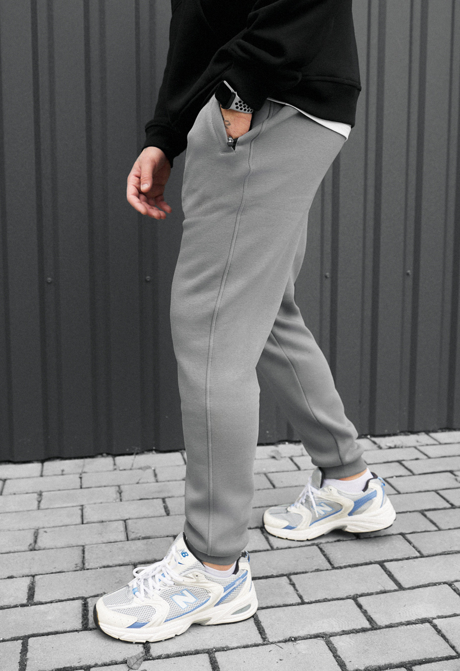 Spodnie sportowe Staff ho gray fleece