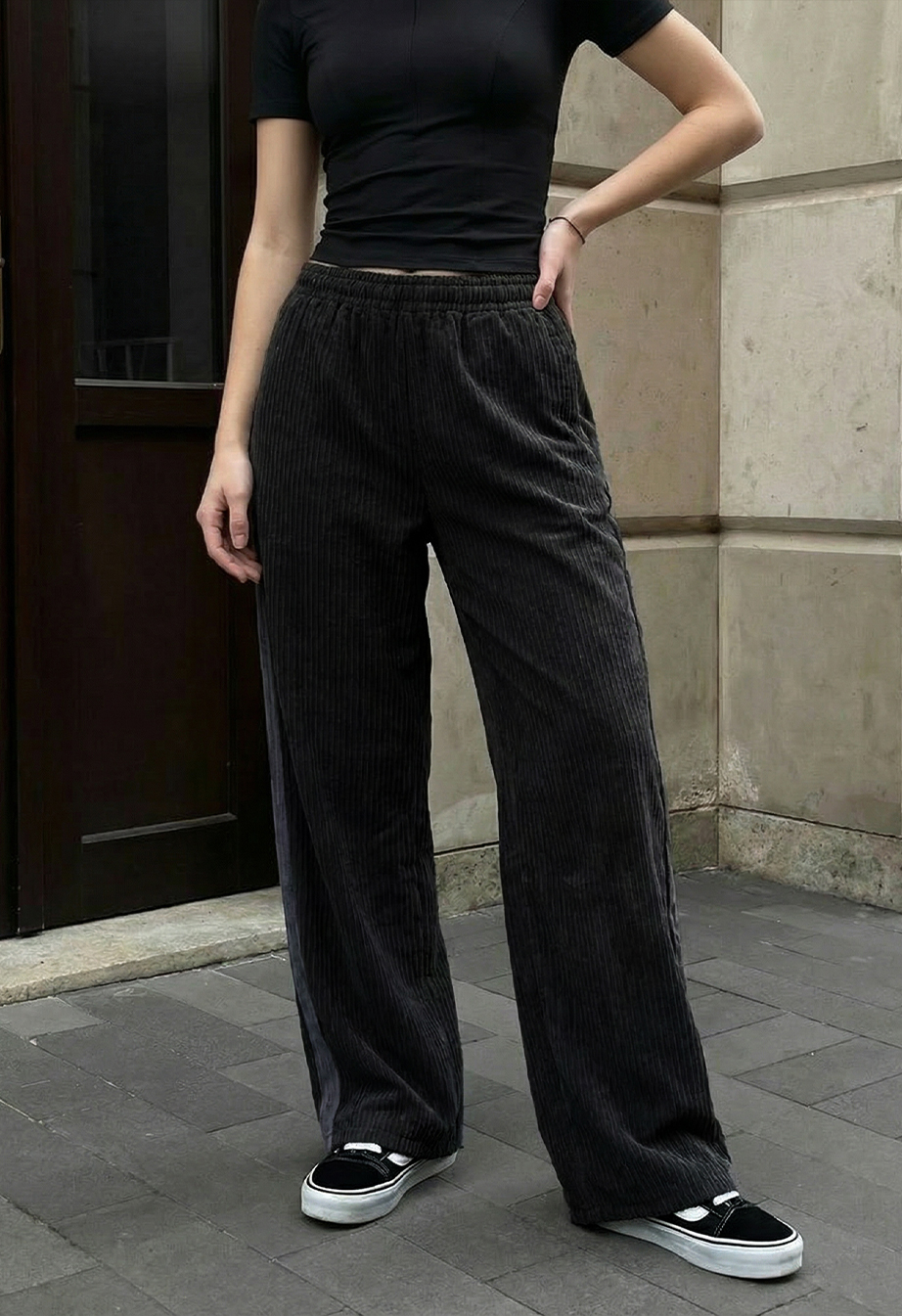 Spodnie Staff re black