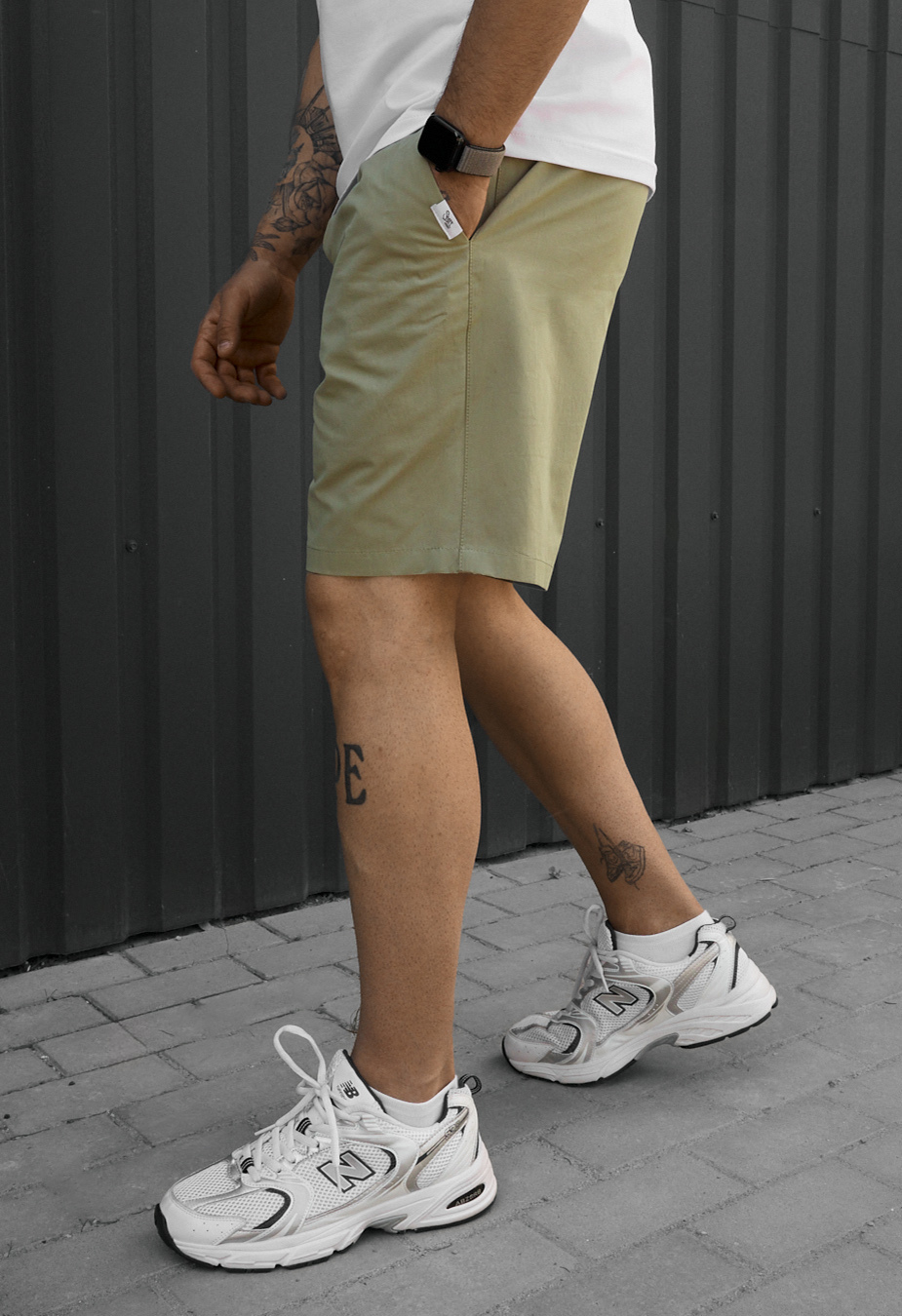Spodenki chinos Staff ja olive
