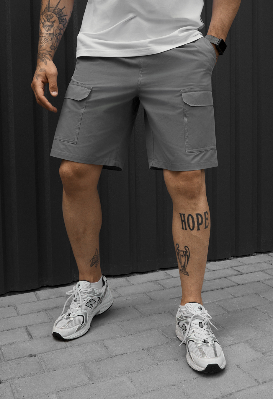 Spodenki Staff cargo kr gray
