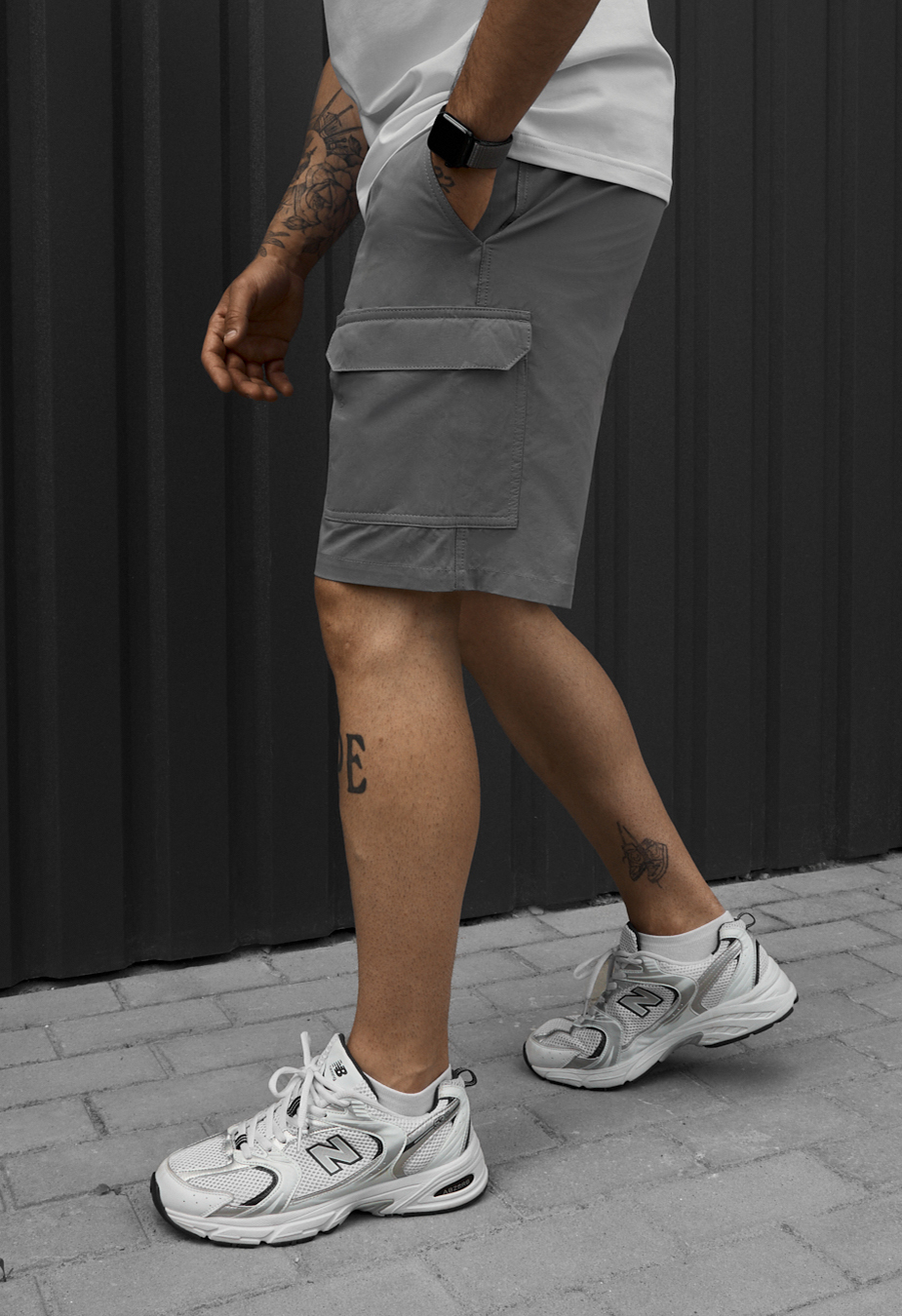 Spodenki Staff cargo kr gray