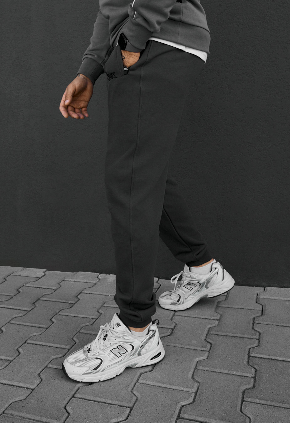 Spodnie dresowe Staff ho dark gray
