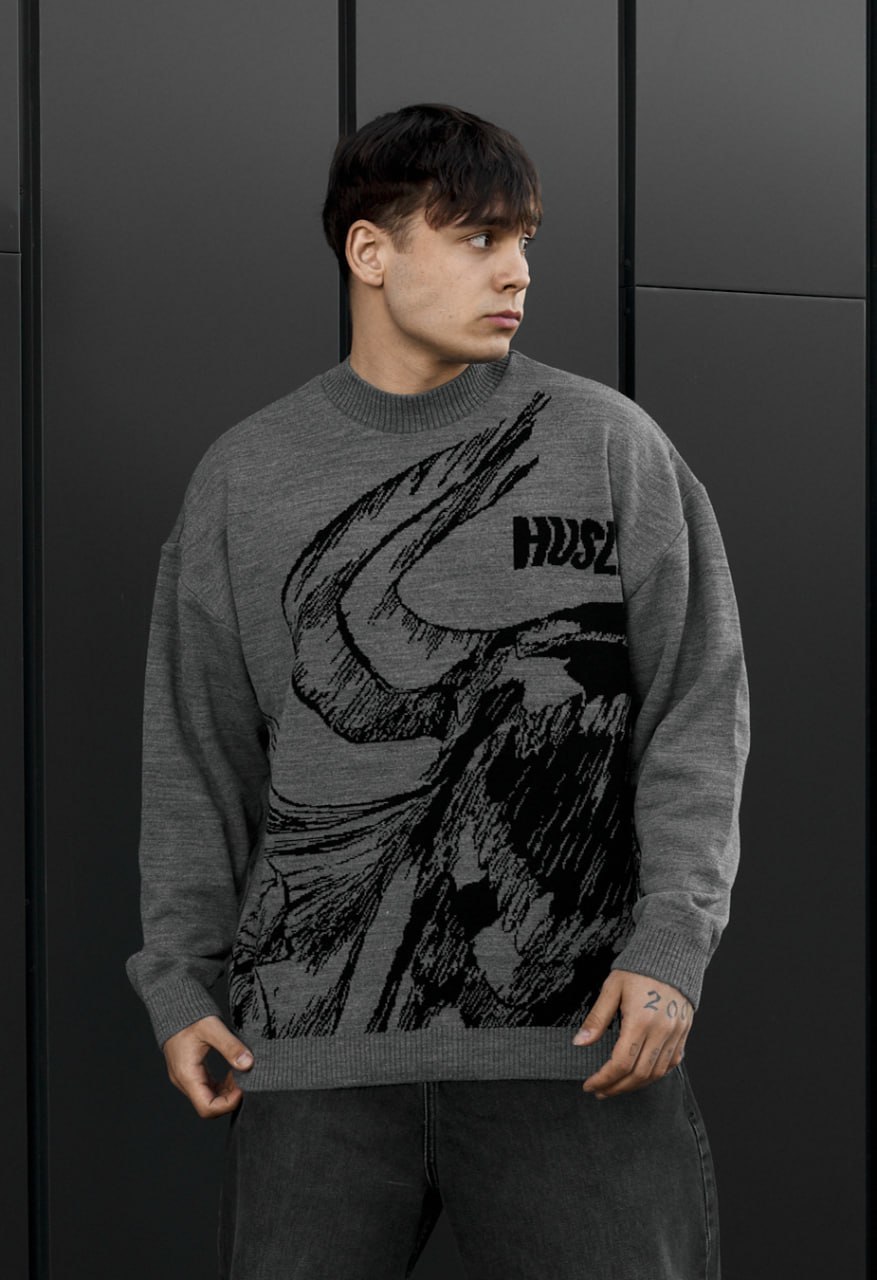 Sweter Staff x Husll logo oversize