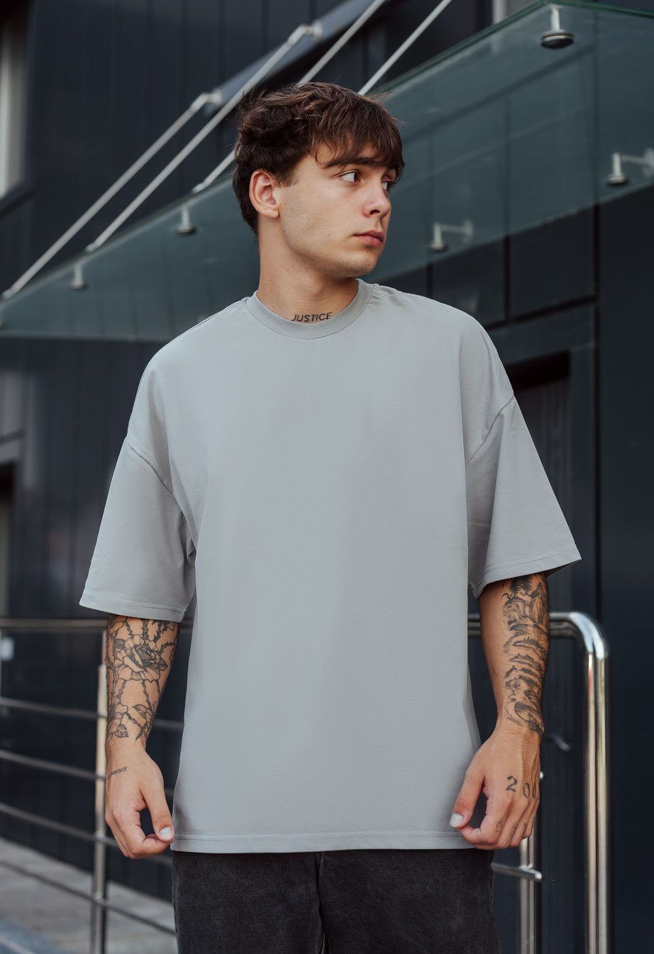 Koszulka Staff gray oversize basic