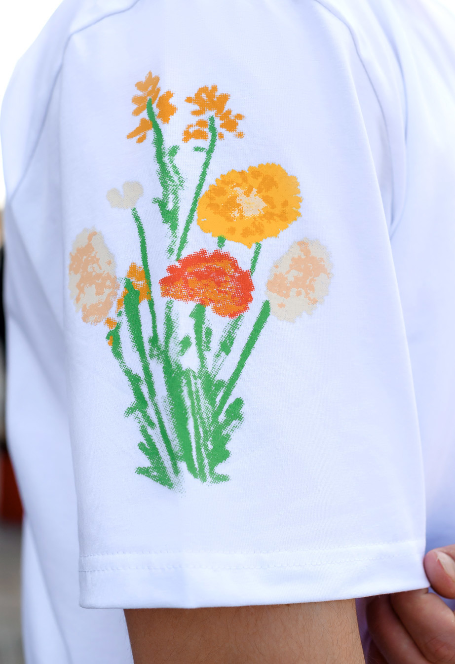 Koszulka Staff logo & flowers oversize
