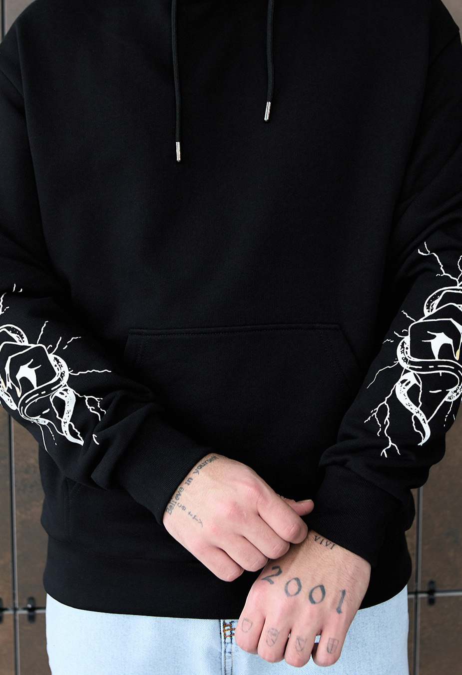 Bluza z kapturem Staff medusa & snake oversize
