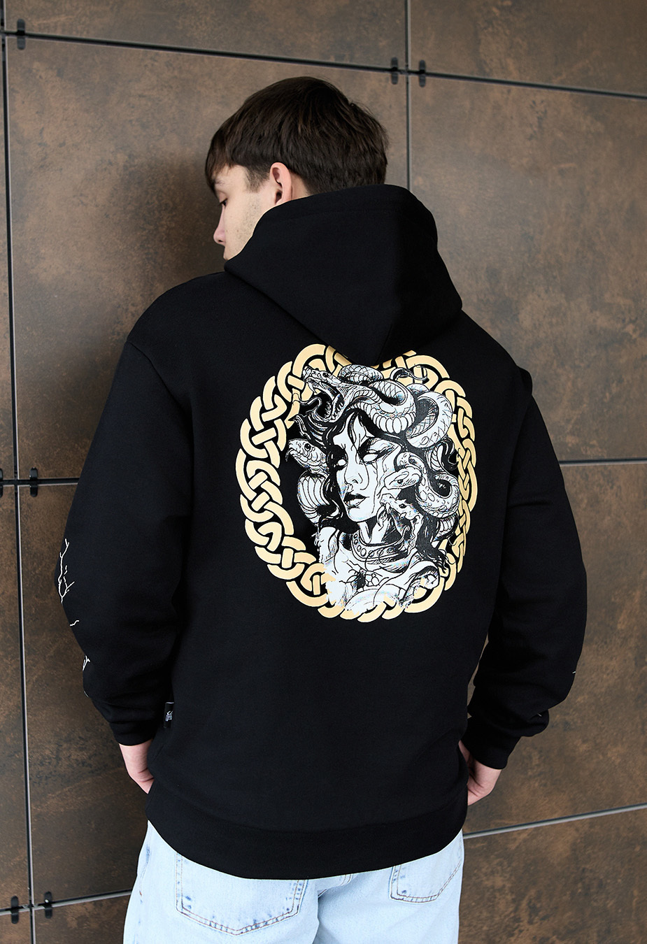 Bluza z kapturem Staff medusa & snake oversize