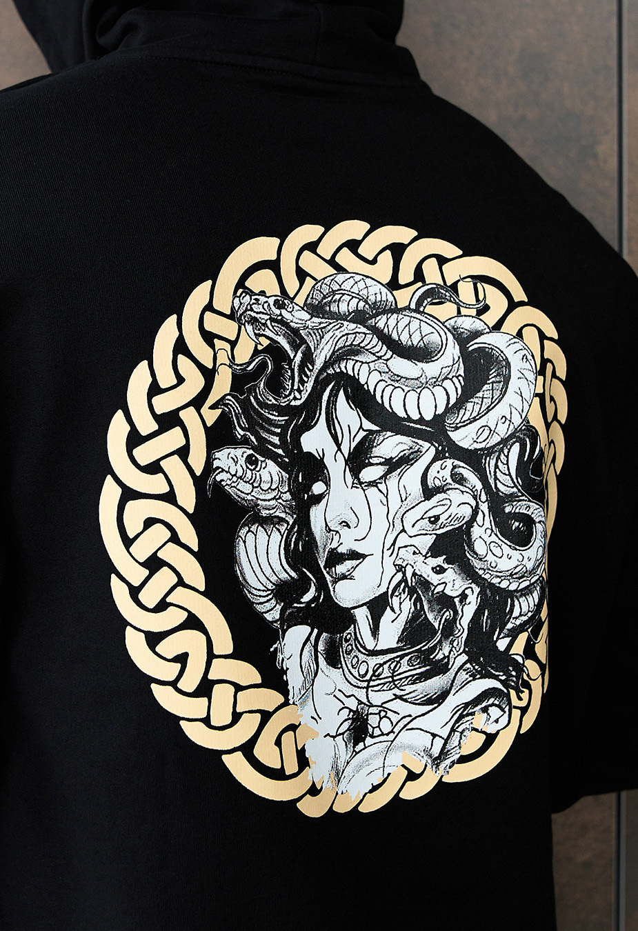 Bluza z kapturem Staff medusa & snake oversize