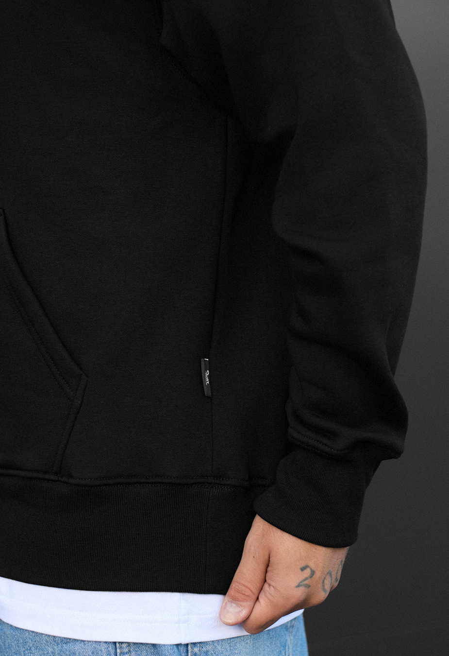 Bluza Staff black oversize fleece