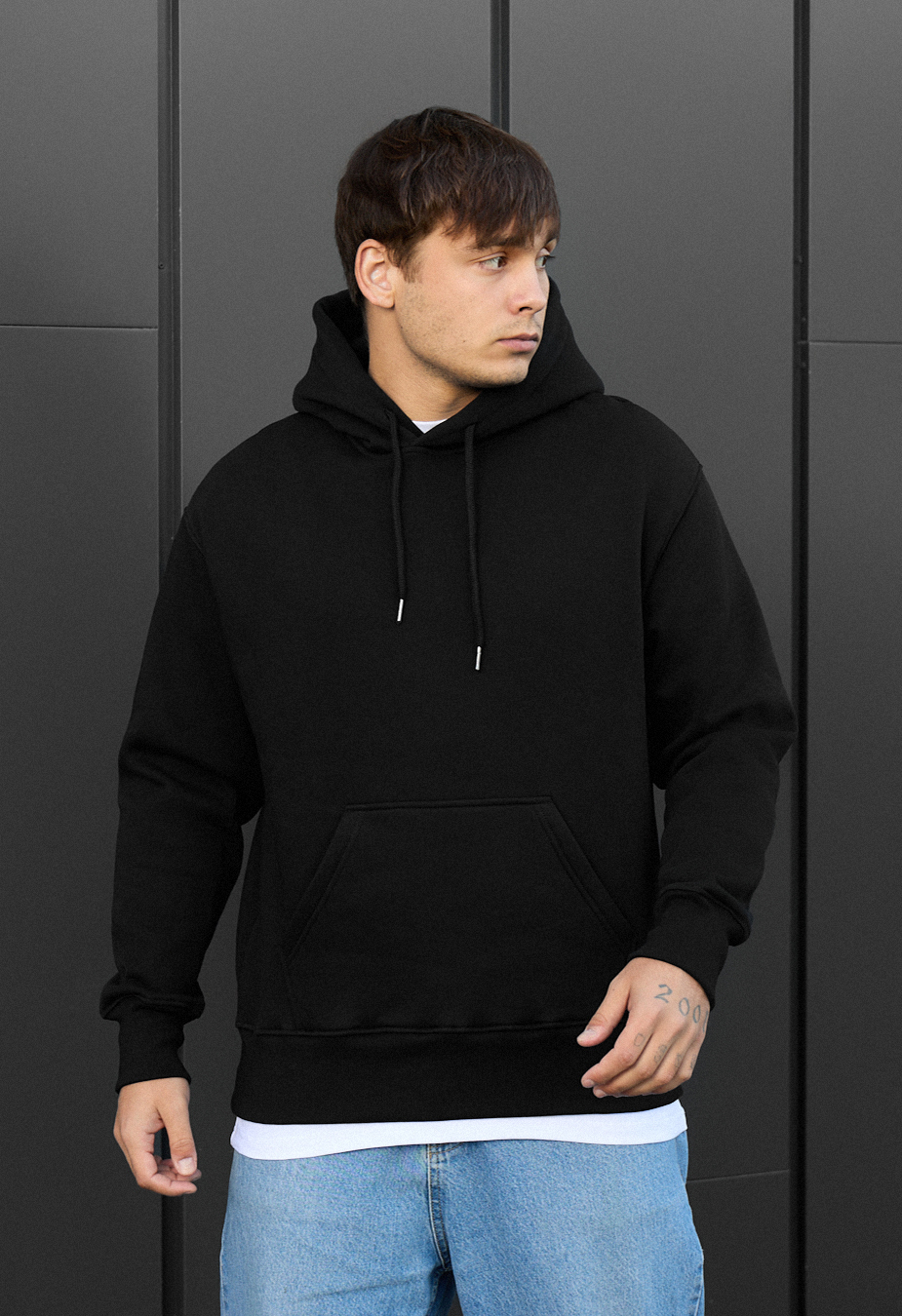 Bluza Staff black oversize fleece