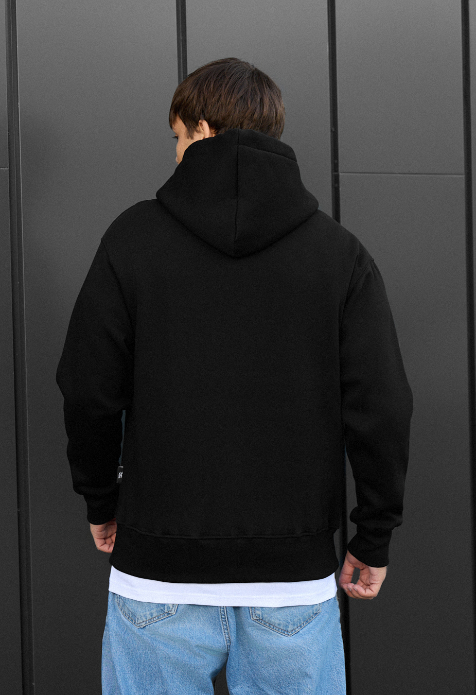 Bluza Staff black oversize fleece
