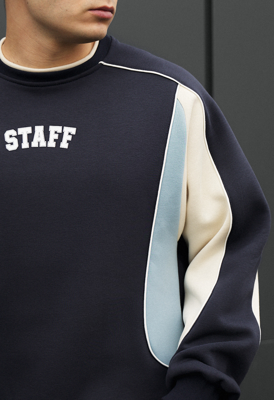 Bluza Staff logo reflective oversize fleece