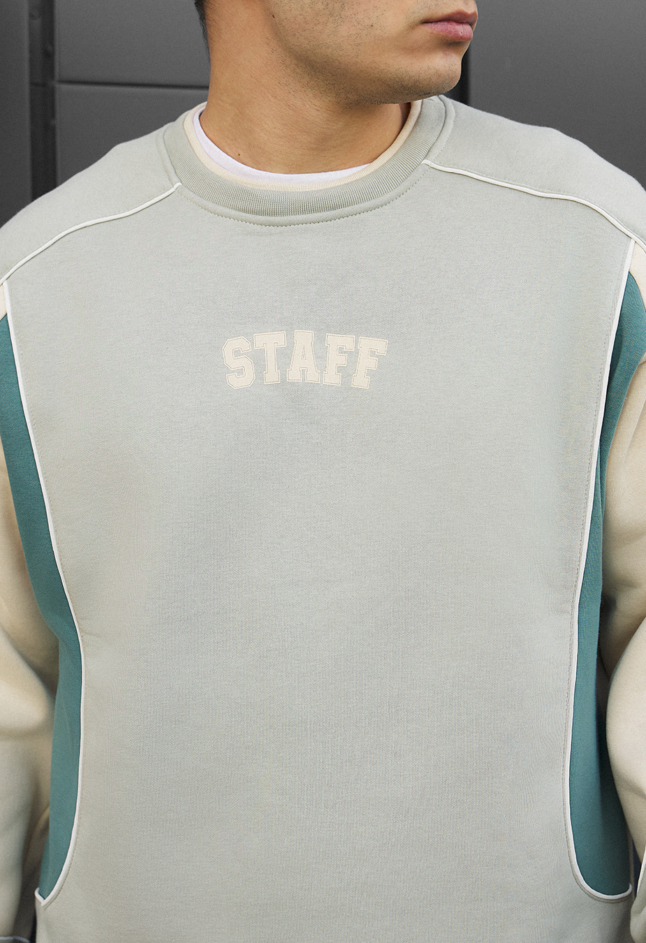 Bluza Staff logo 2 reflective oversize fleece