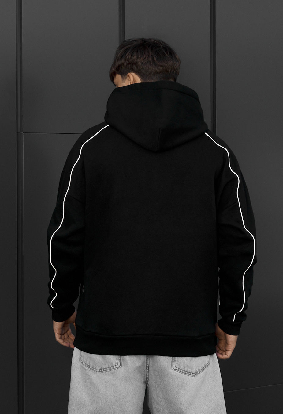 Bluza Staff  black logo reflective fleece
