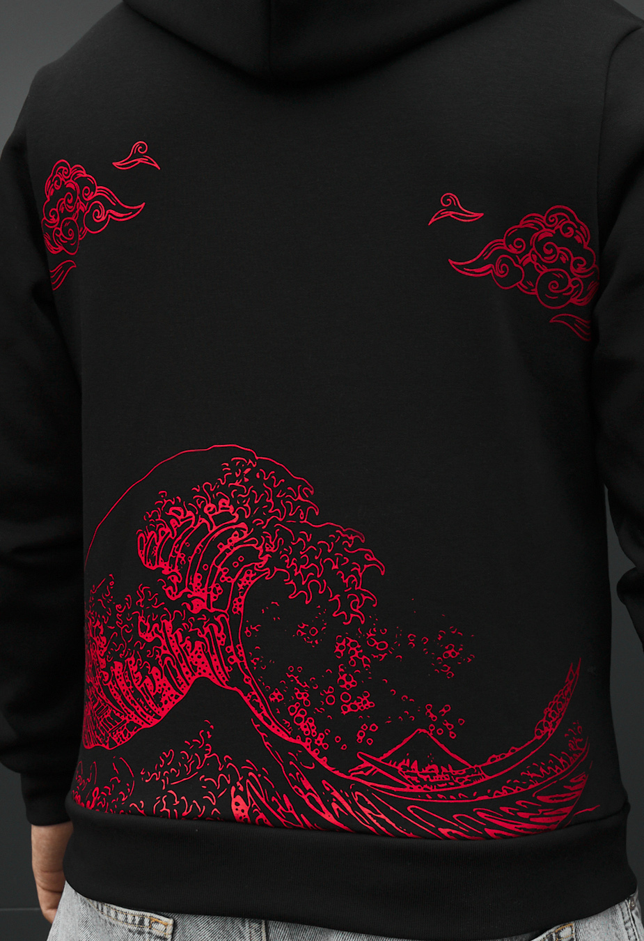 Bluza Staff black logo wave fleece