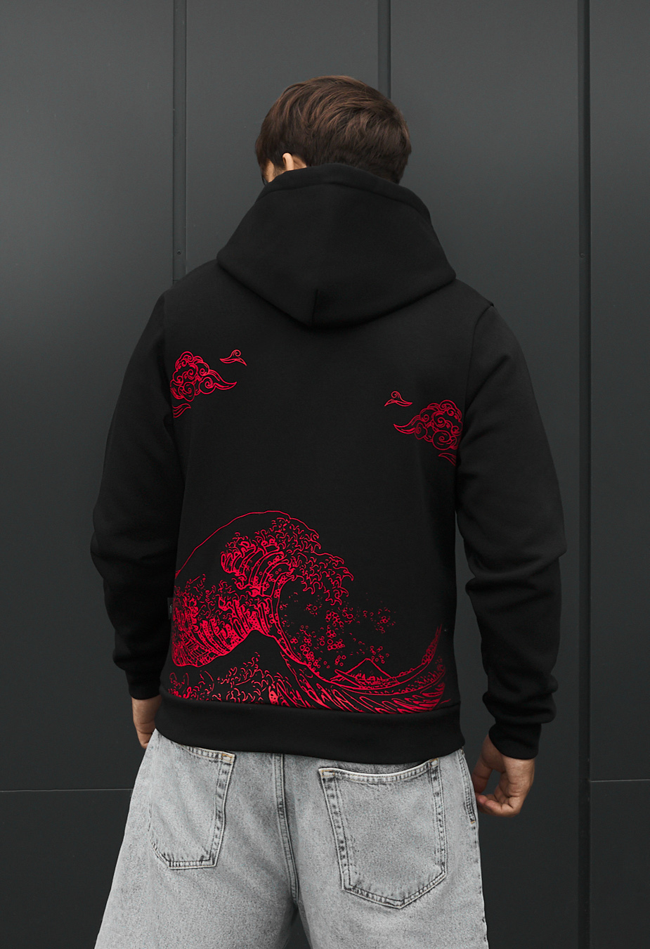 Bluza Staff black logo wave fleece