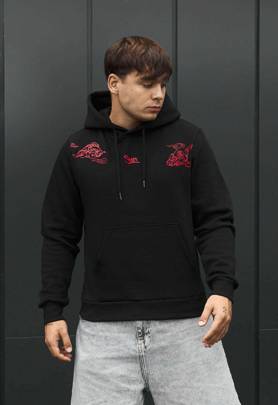 Bluza Staff black logo wave fleece