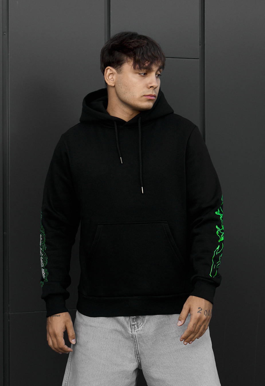 Bluza Staff black neon dragon fleece