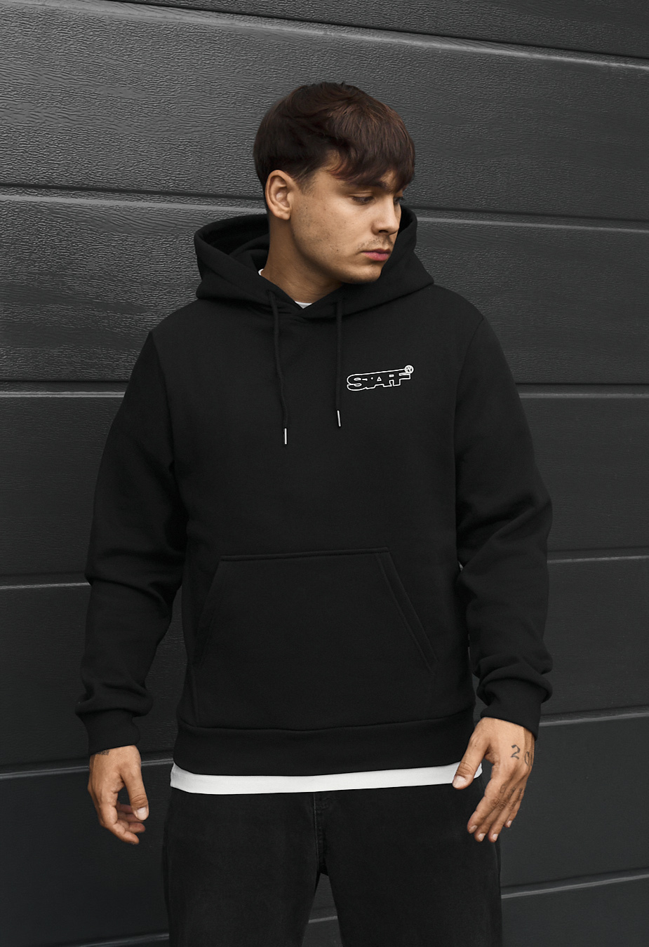 Bluza Staff black logo star dog fleece