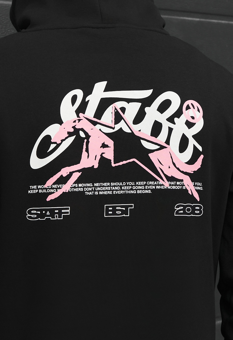 Bluza Staff black logo star dog fleece