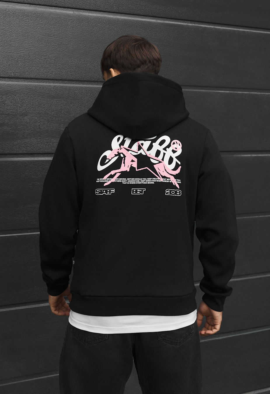 Bluza Staff black logo star dog fleece