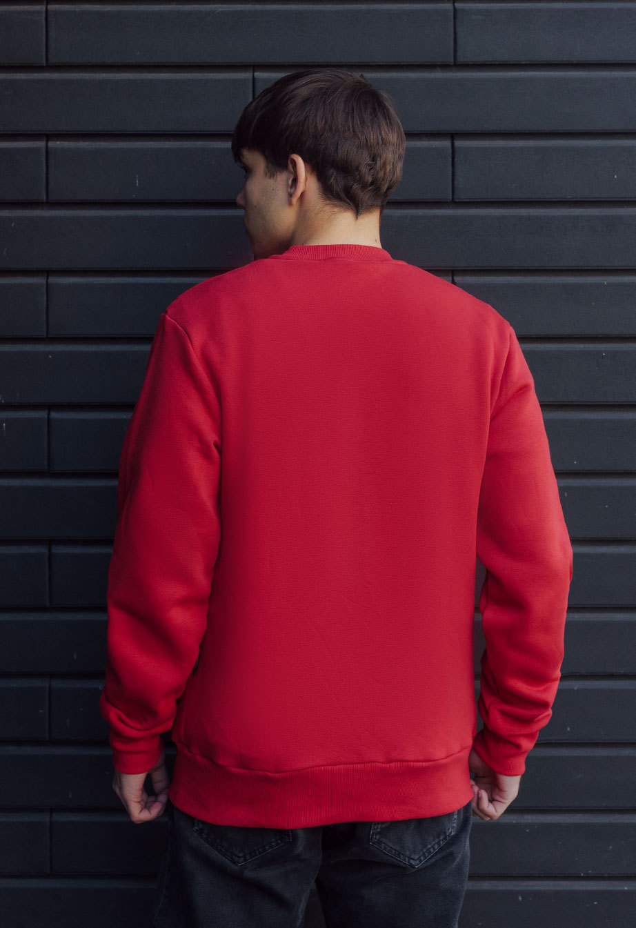 Bluza Staff cant logo red fleece