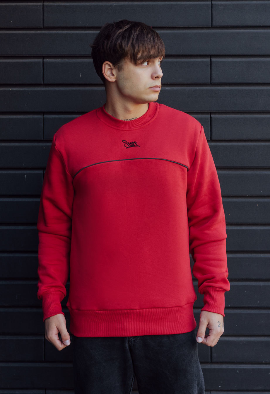 Bluza Staff cant logo red fleece