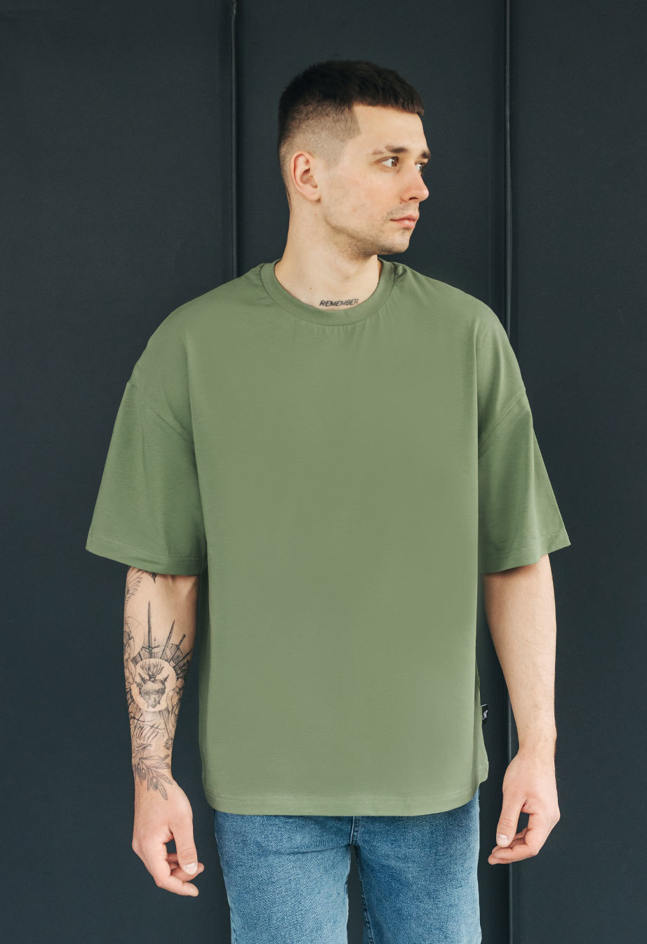 Koszulka Staff green oversize