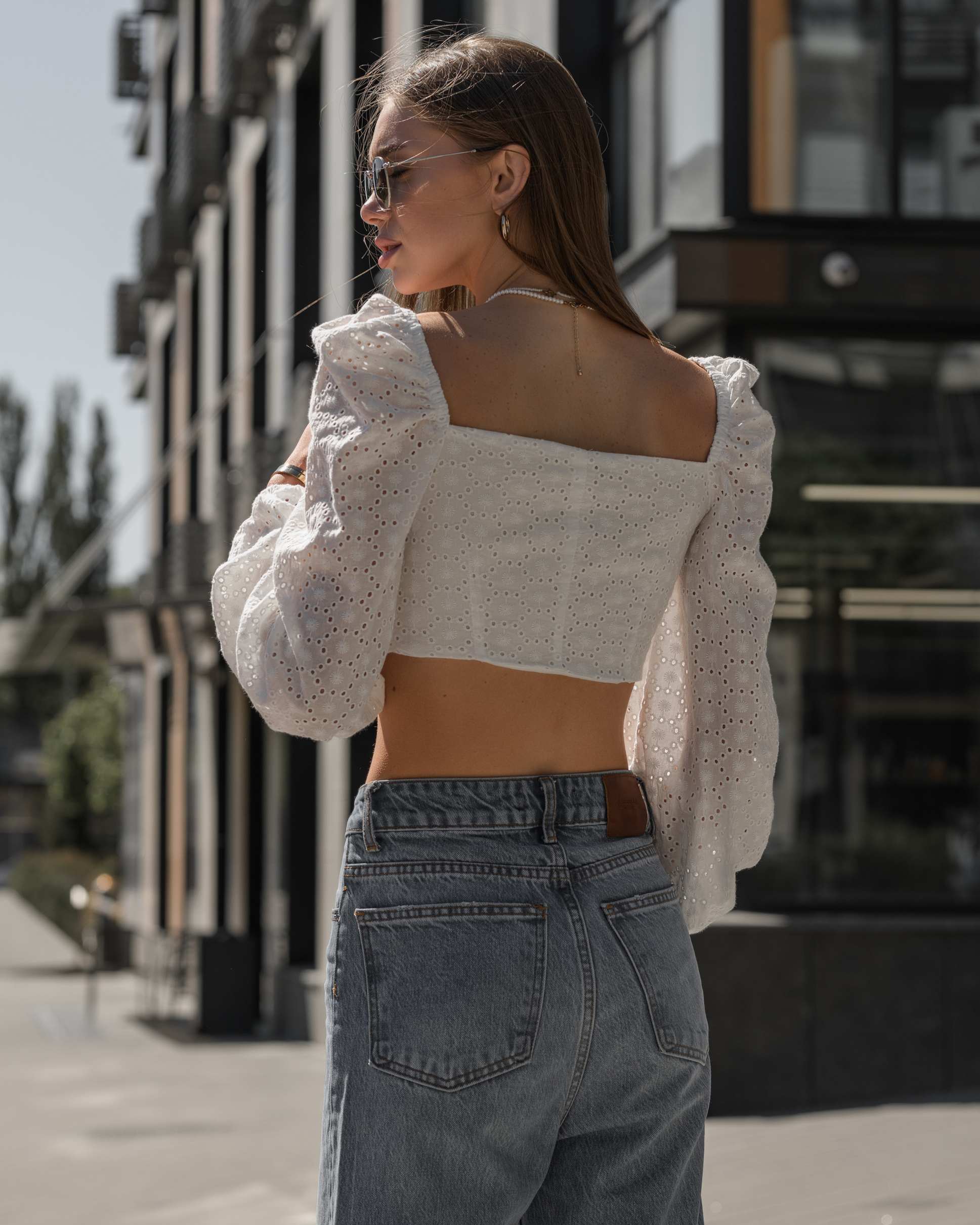 Damski top se white