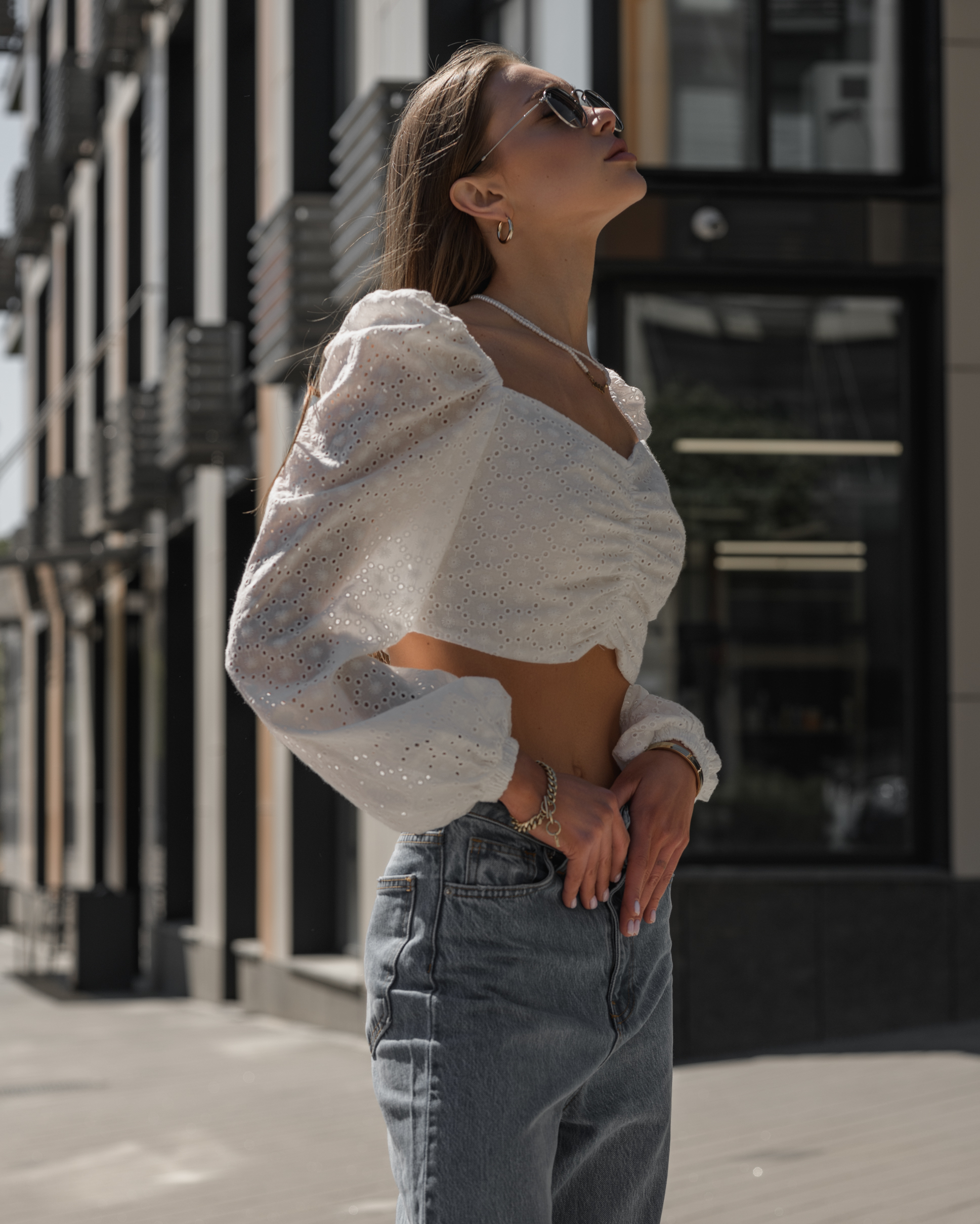 Damski top se white