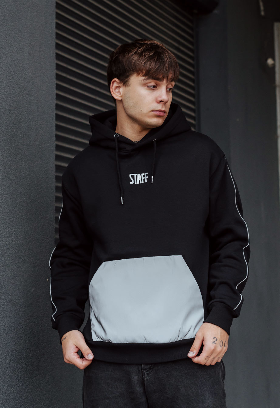 Bluza Staff reflective oversize fleece