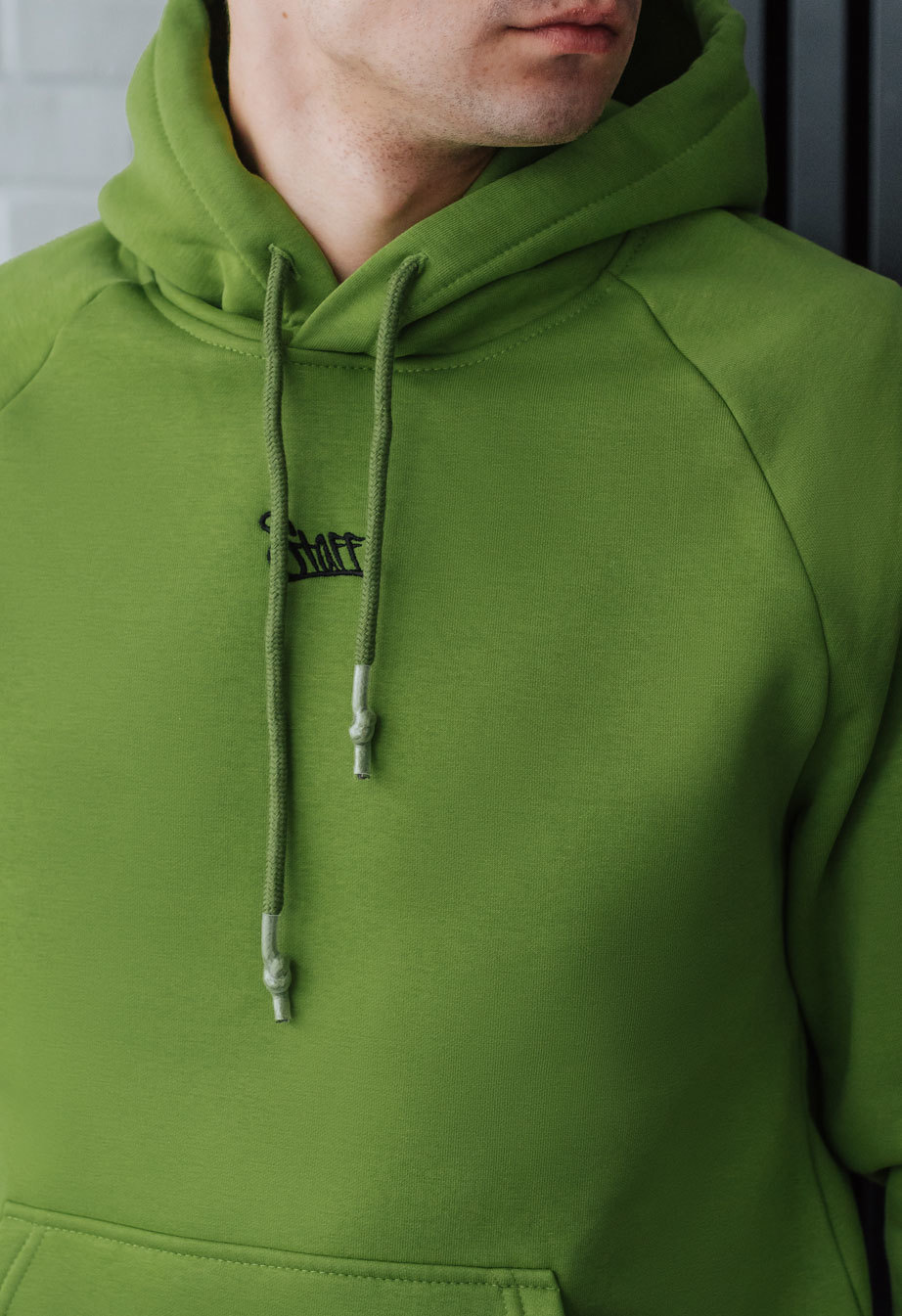 Bluza Staff green logo oversize fleece