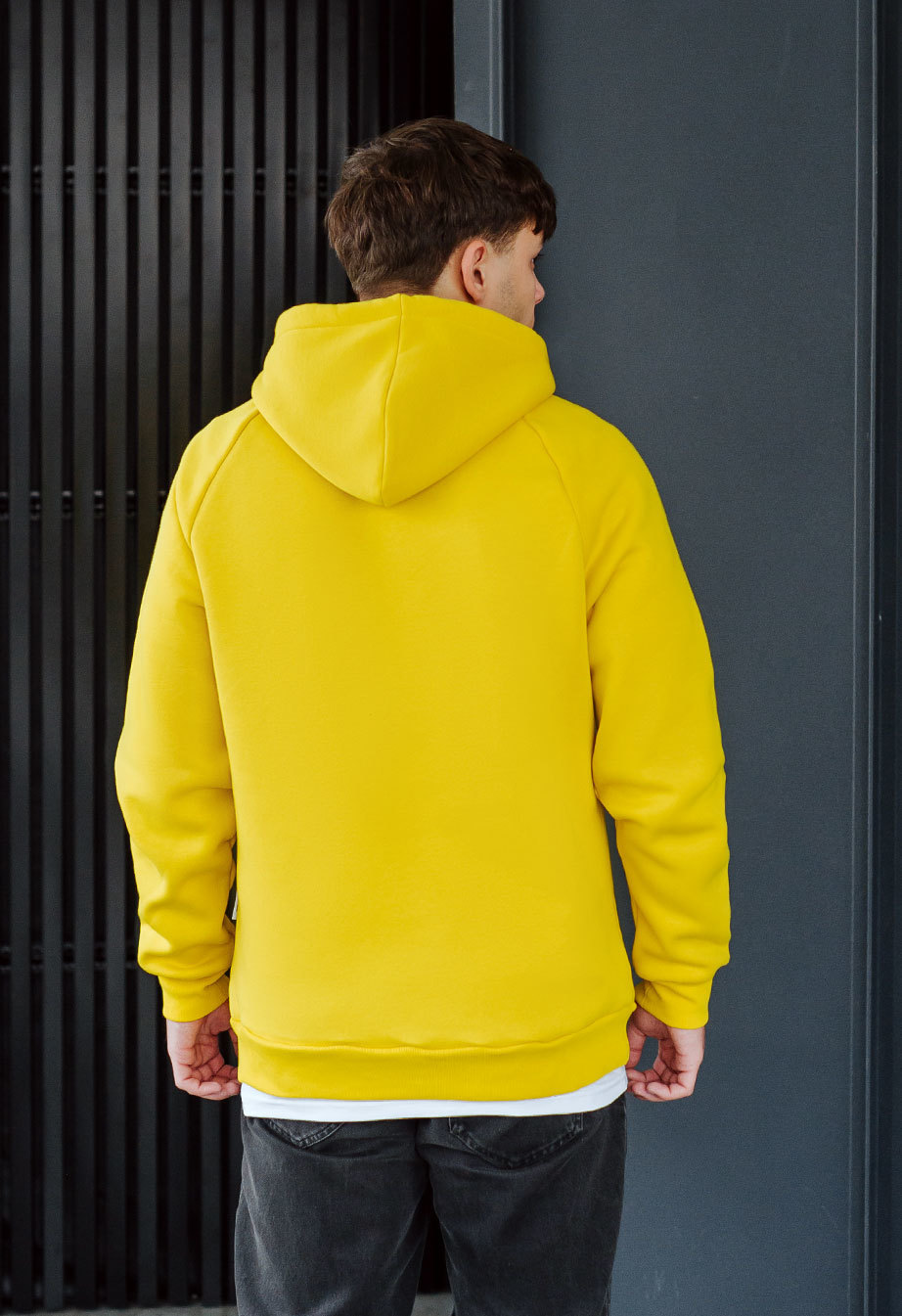 Bluza Staff yellow logo oversize fleece