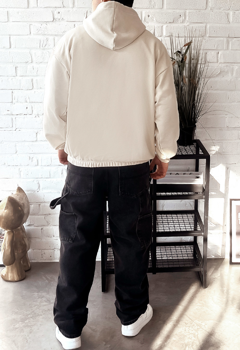 Bluza Staff x White Dog beige aplikacja